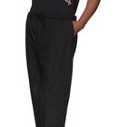 Fendi Black Wool Micro Point Trousers