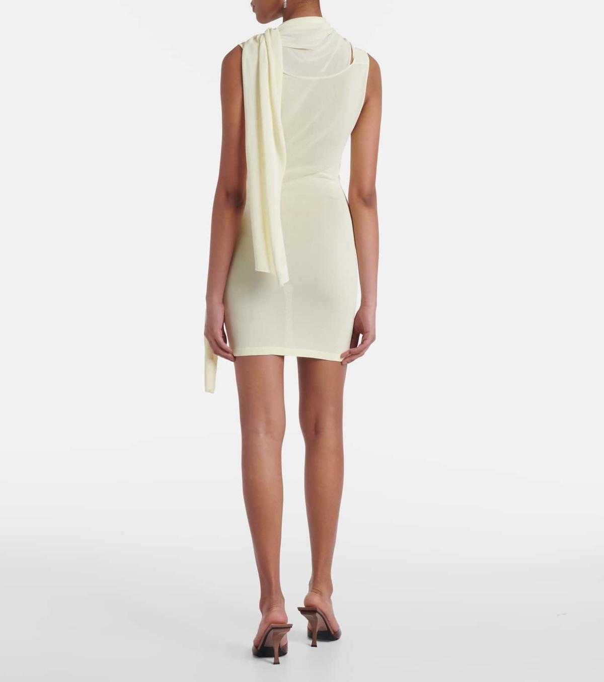 Aya Muse Draped scarf-detail minidress