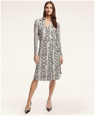 Brooks Brothers Women's Faux Wrap Knit Belted Dress | Grey