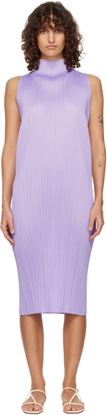 Photo: PLEATS PLEASE ISSEY MIYAKE Purple Monthly Colors April Midi Dress