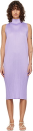 PLEATS PLEASE ISSEY MIYAKE Purple Monthly Colors April Midi Dress