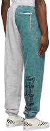 Aries Green & Grey Colorblock Lounge Pants