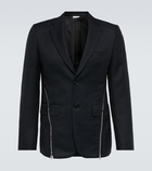 Comme des Garcons Homme Deux - Zip-embellished wool blazer