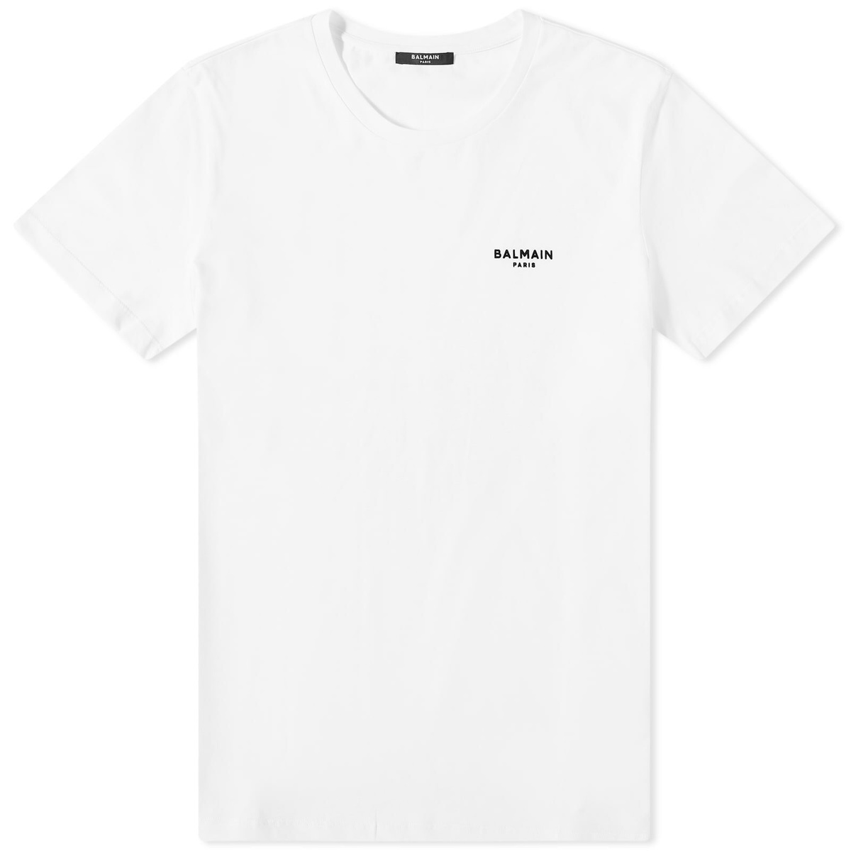 カナさん専用BALMAIN ロゴTシャツ ホワイト 34サイズ バルマン ロゴ Balmain Men's Flock Small Logo T-Shirt in White/Black Balmain
