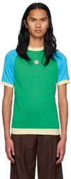 Lukhanyo Mdingi Green Colorblocked T-Shirt