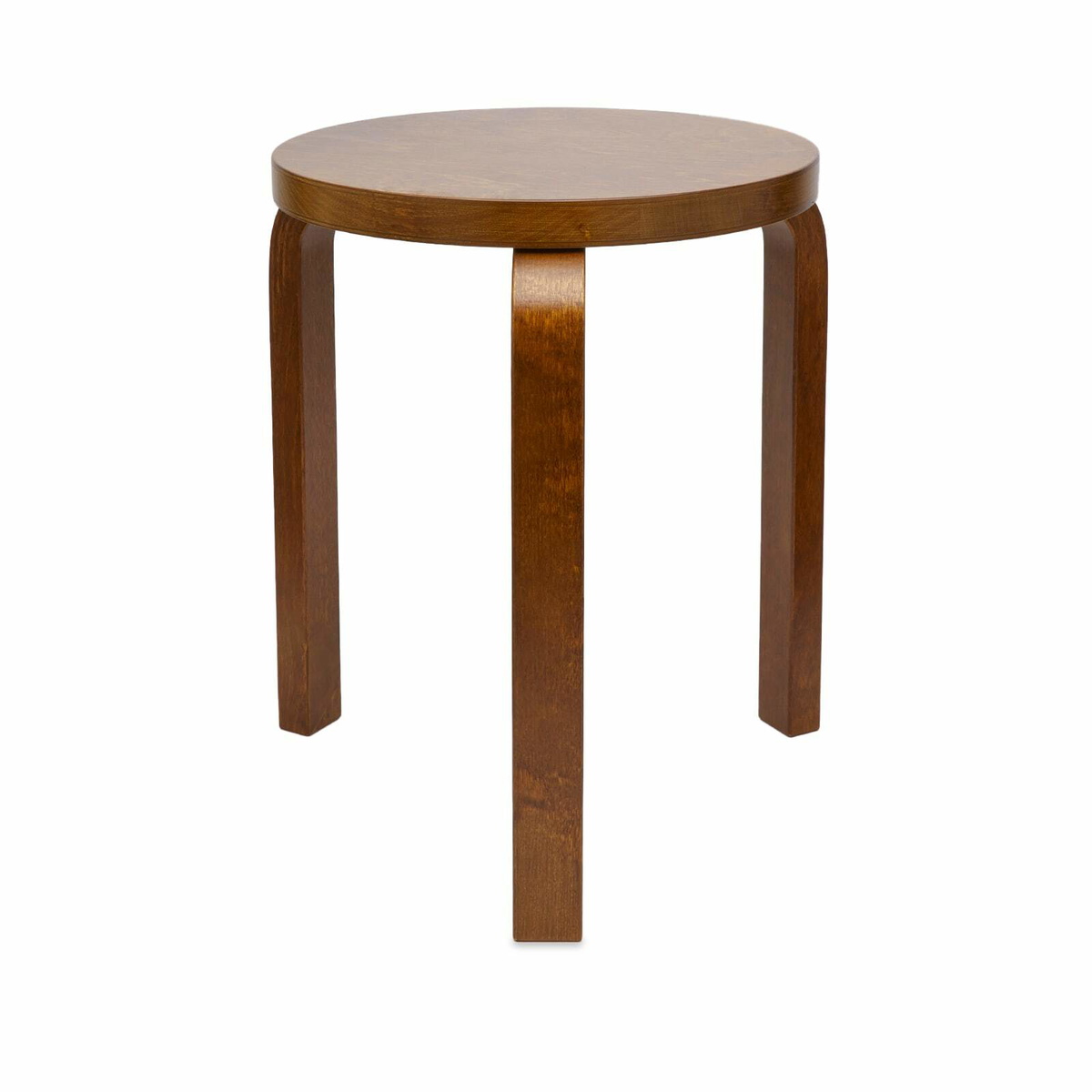 Artek Alvar Aalto 1933 Stool 60 in Walnut Stained Birch 