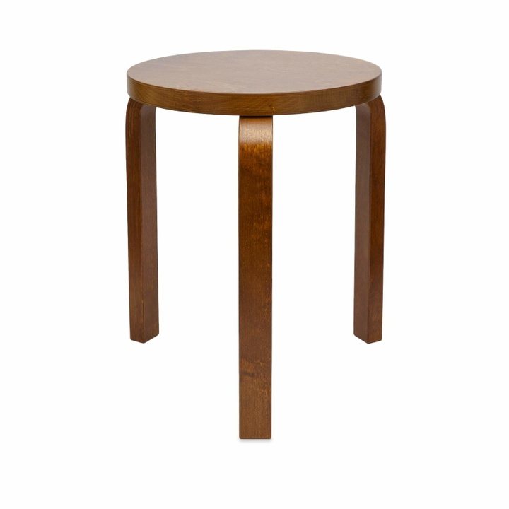 Photo: Artek Alvar Aalto 1933 Stool 60 in Walnut Stained Birch 