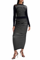 JEAN PAUL GAULTIER "striped mesh sailor shirt Blue