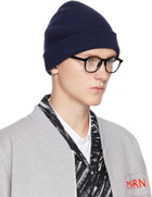 Marni Navy Mending Logo Beanie