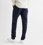 Aspesi - Tapered Cotton and Linen-Blend Twill Trousers - Blue