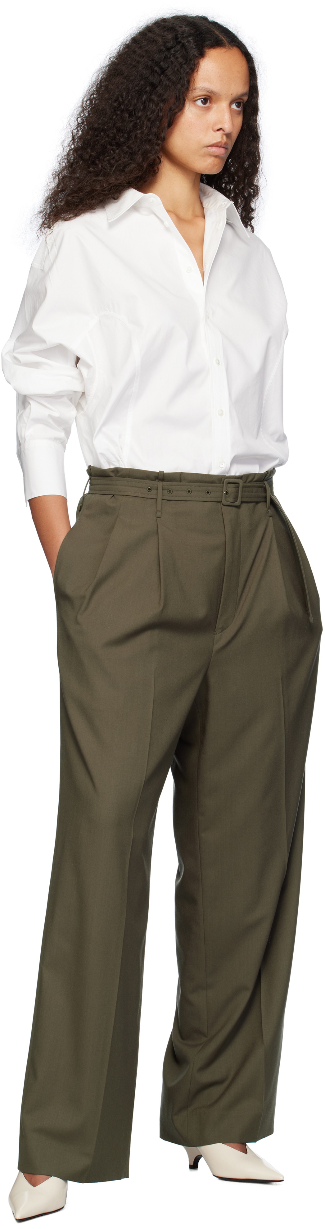 AURALEE White High Count Finx Ox Shirt Auralee