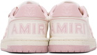 AMIRI White & Pink Newport Sneakers