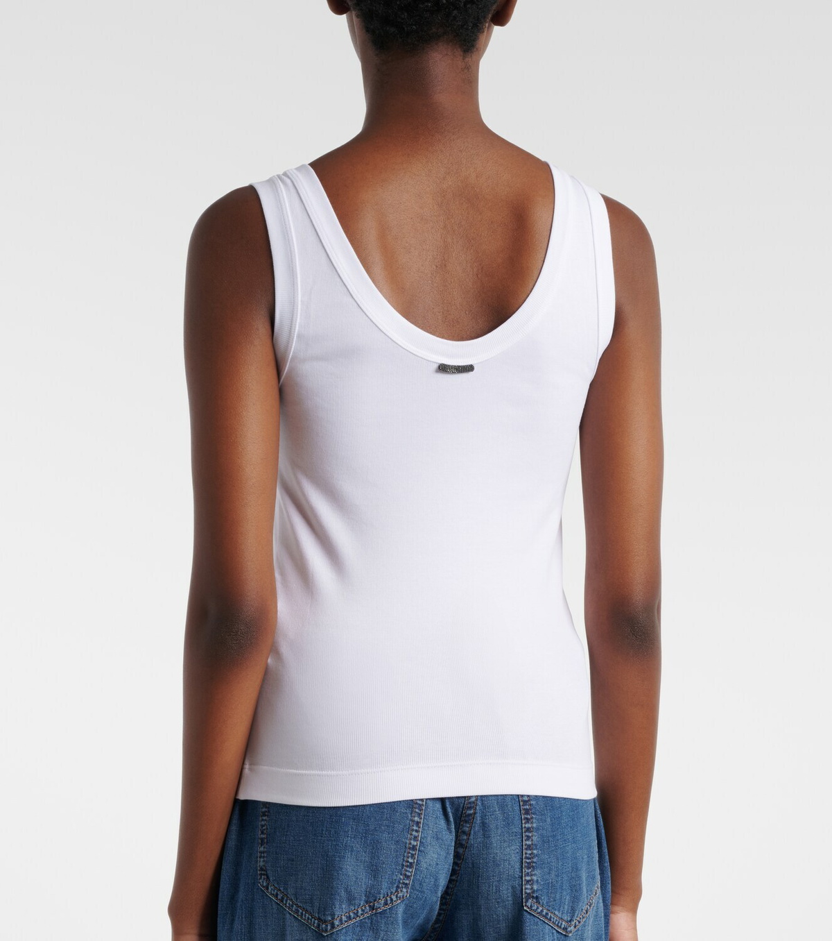 Brunello Cucinelli Cotton-blend tank top