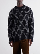 Junya Watanabe - Intarsia Wool-Blend Sweater - Black