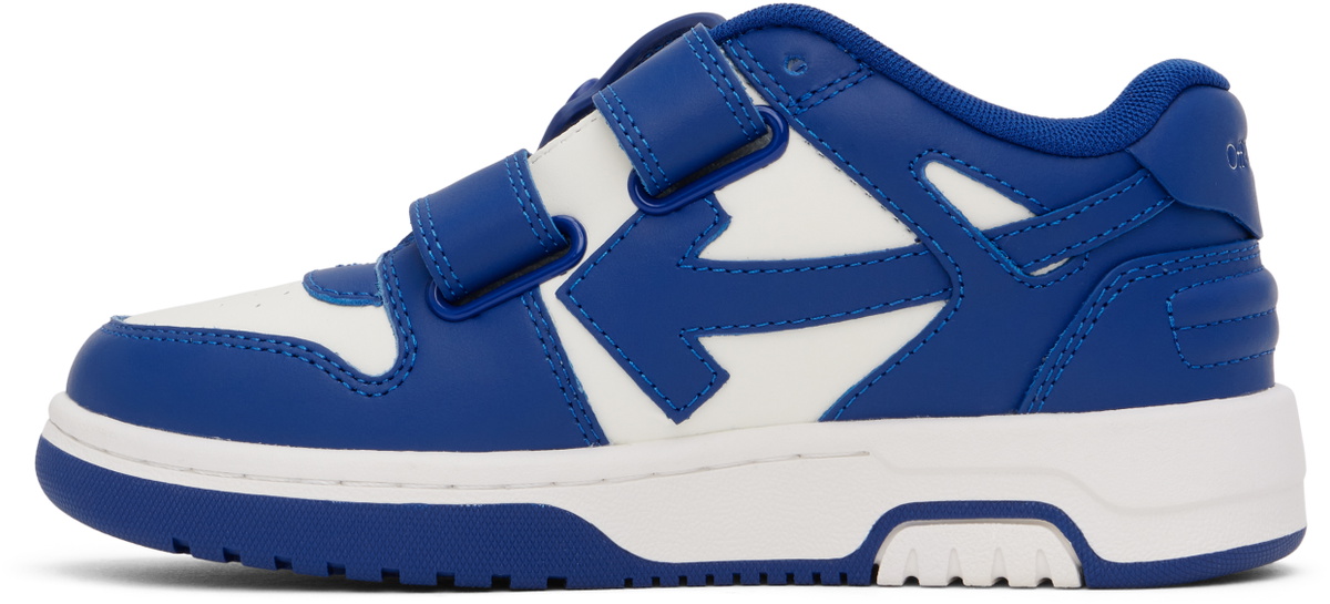 Off-White Kids White & Blue Out Of Office Straps Sneakers