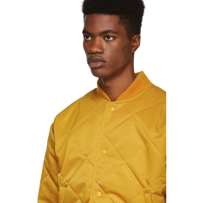 paa Yellow Quilted Bomber Jacket paa