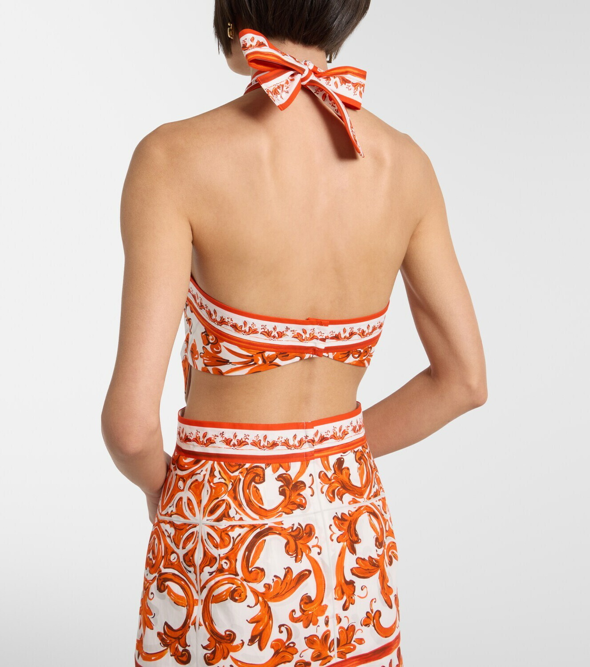 Dolce&Gabbana Majolica cotton poplin minidress