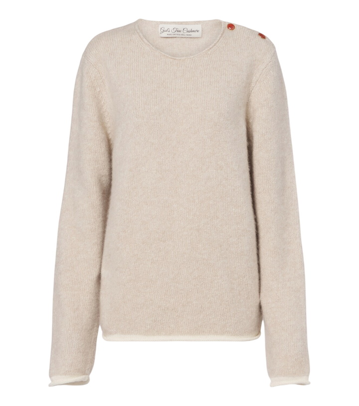 Photo: God's True Cashmere Sand cashmere sweater with carnelians