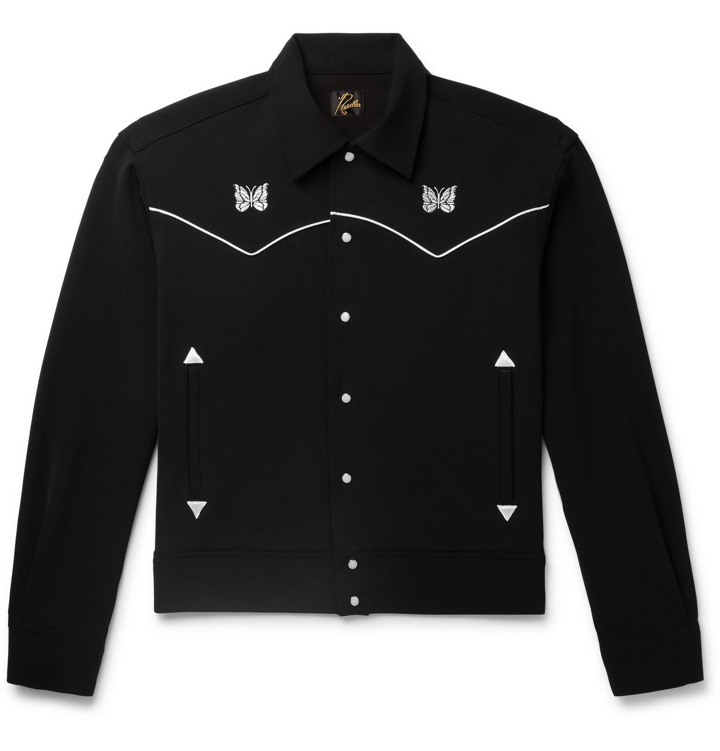 Photo: Needles - Logo-Embroidered Piped Twill Overshirt - Black
