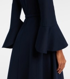 Oscar de la Renta Belted wool-blend midi dress