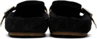 Burberry Black Check Shearling Urchin Clogs
