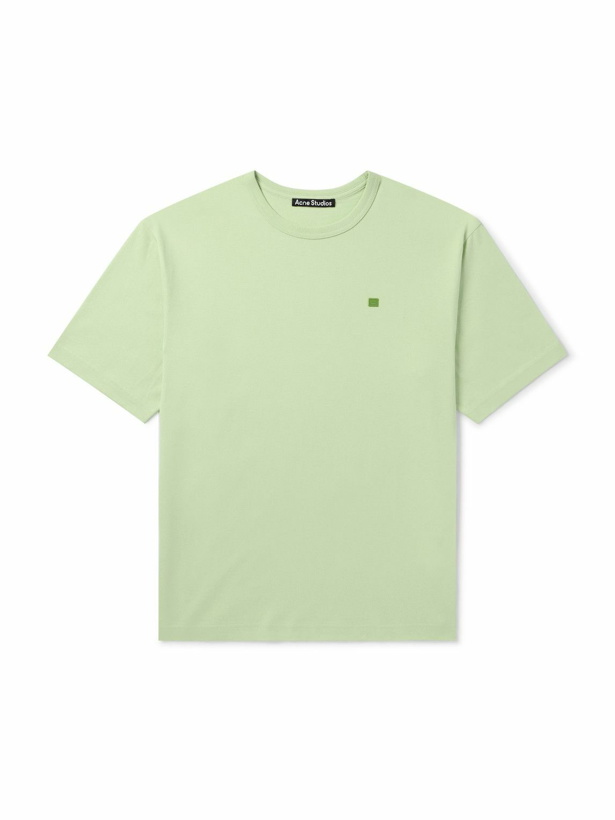 Photo: Acne Studios - Exford Logo-Appliquéd Cotton-Jersey T-Shirt - Green