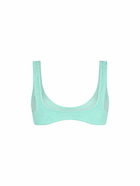 MC2 Saint Barth Woman Sage Green Tiny Crinkle Bralette Pamy