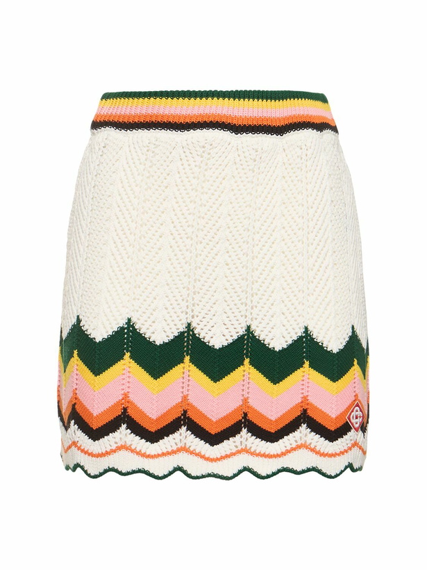 Photo: CASABLANCA Chevron Lace Mini Skirt