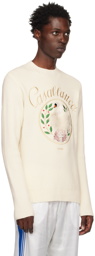 Casablanca Off-White Emblem De Cygne Sweater