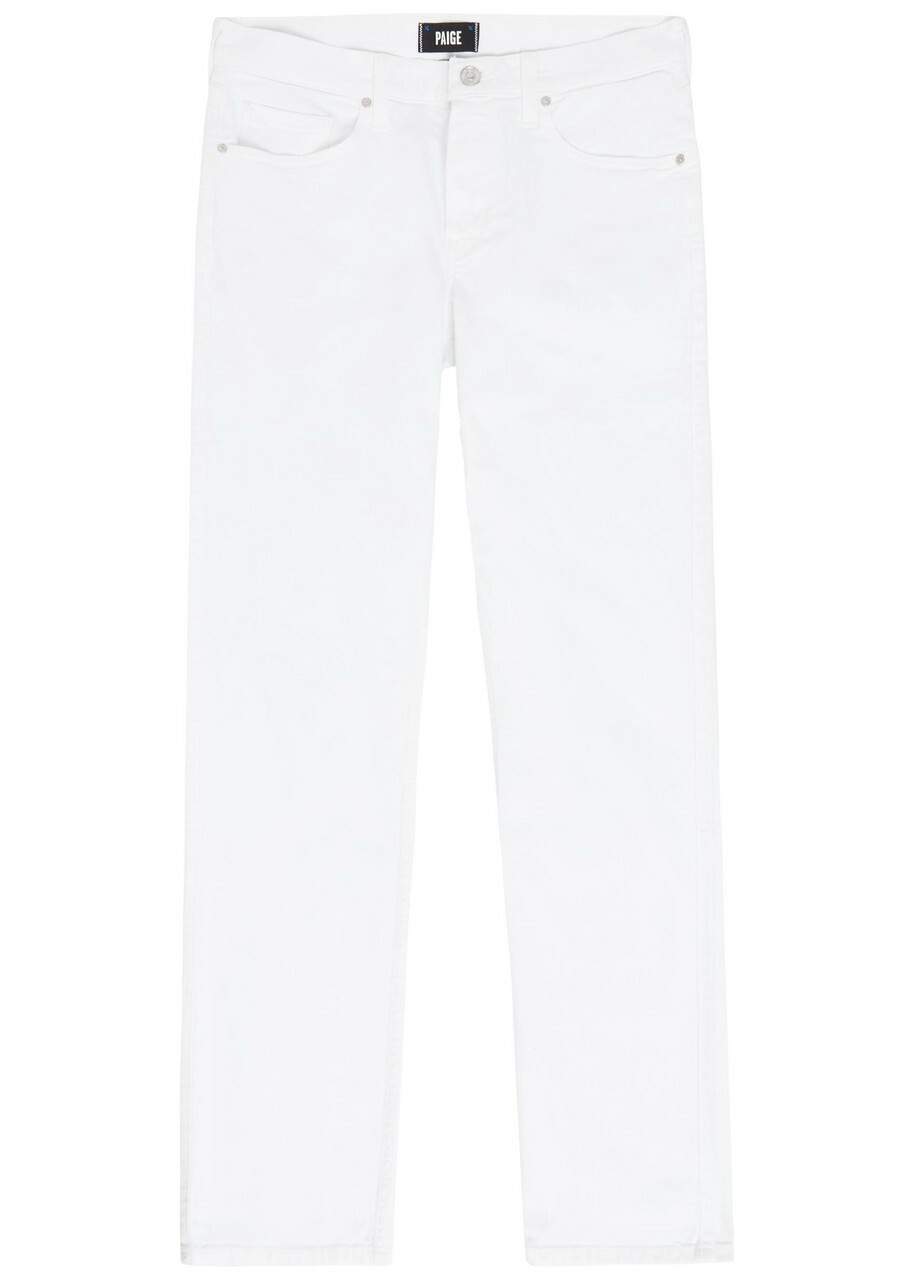 Paige Normandie Slim Straight-leg Jeans White