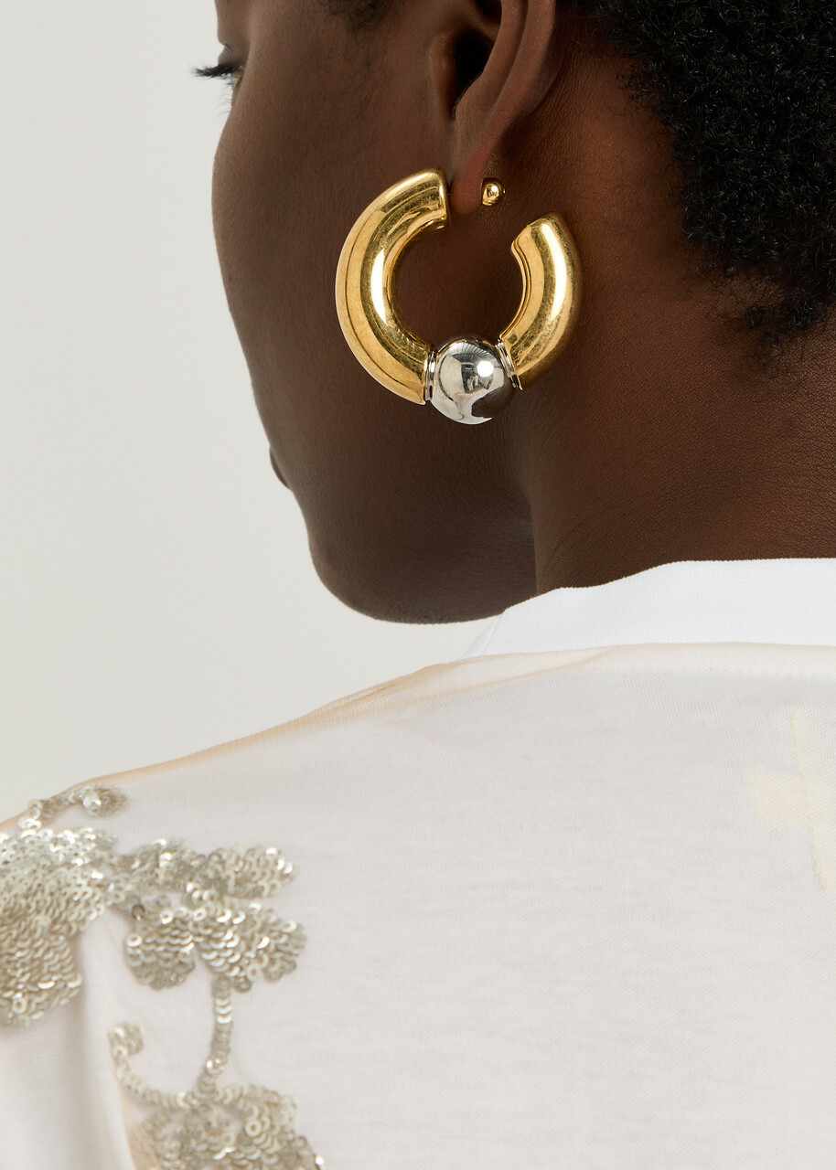 Jean Paul Gaultier Two-tone Hoop Earrings - Gold - One Size