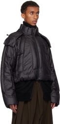 A. A. Spectrum Black Heated Down Jacket
