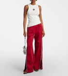 Rabanne Embellished cotton-blend tank top