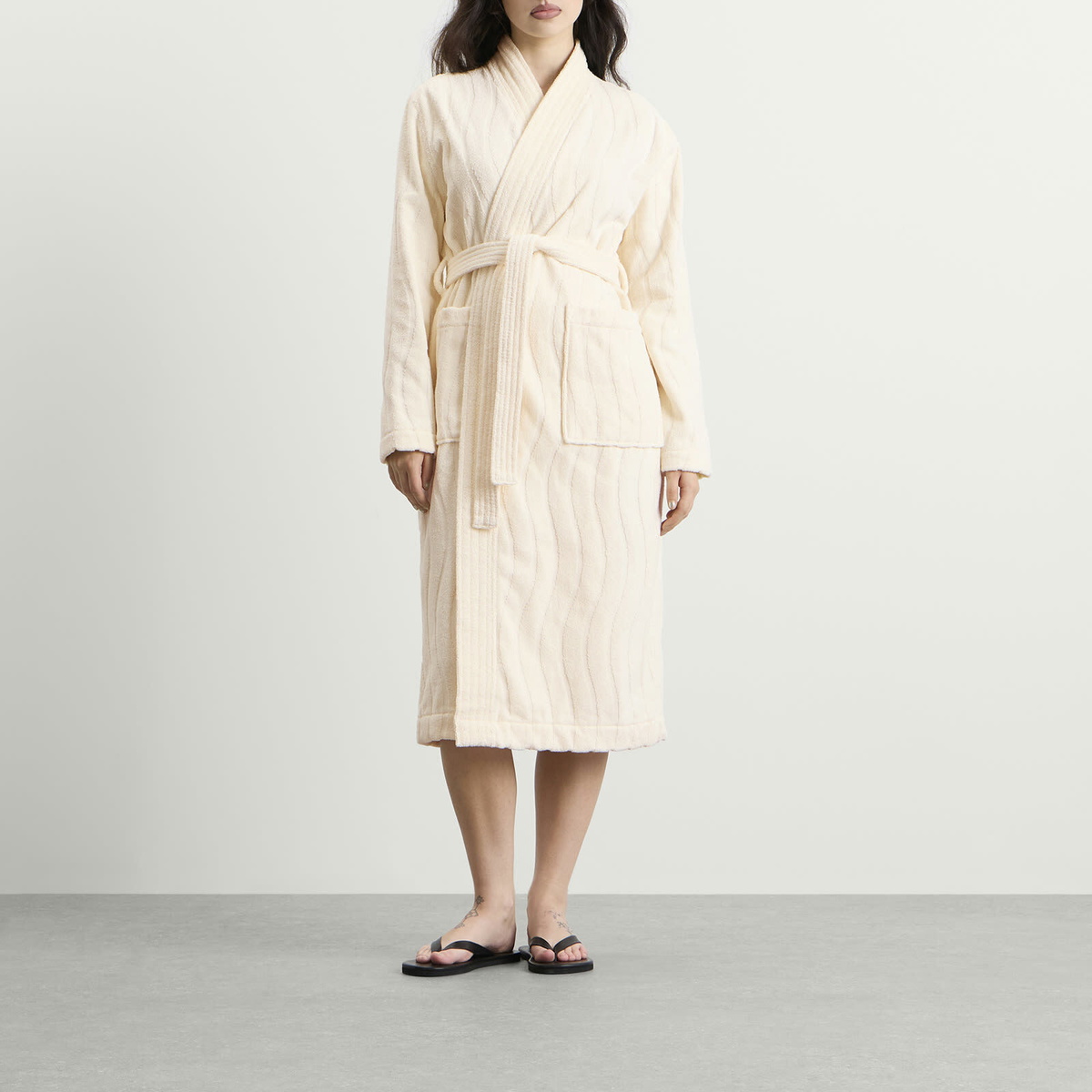 Baina Sulis Bath Robe in Ivory
