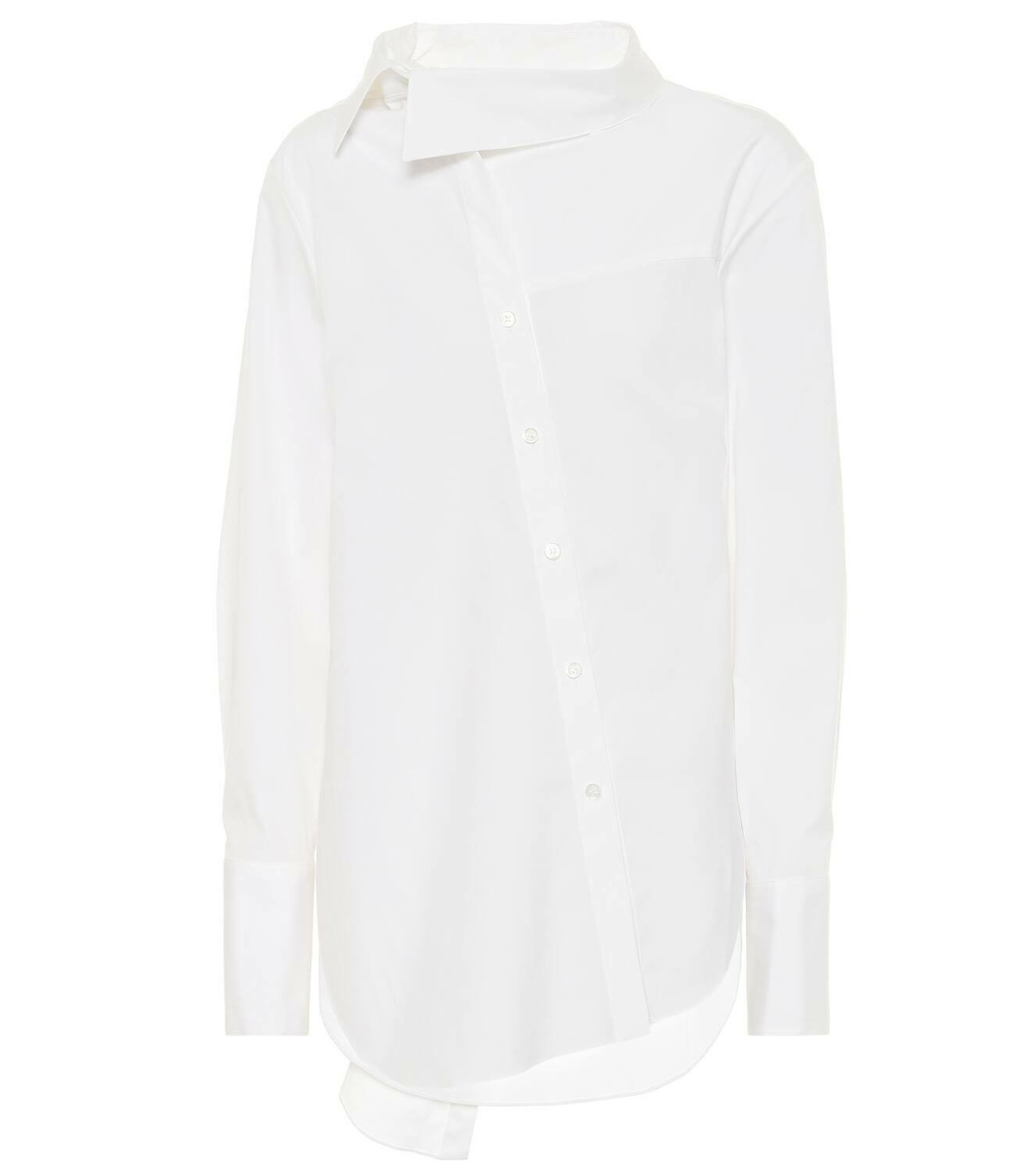 Monse Tie-neck stretch-cotton shirt