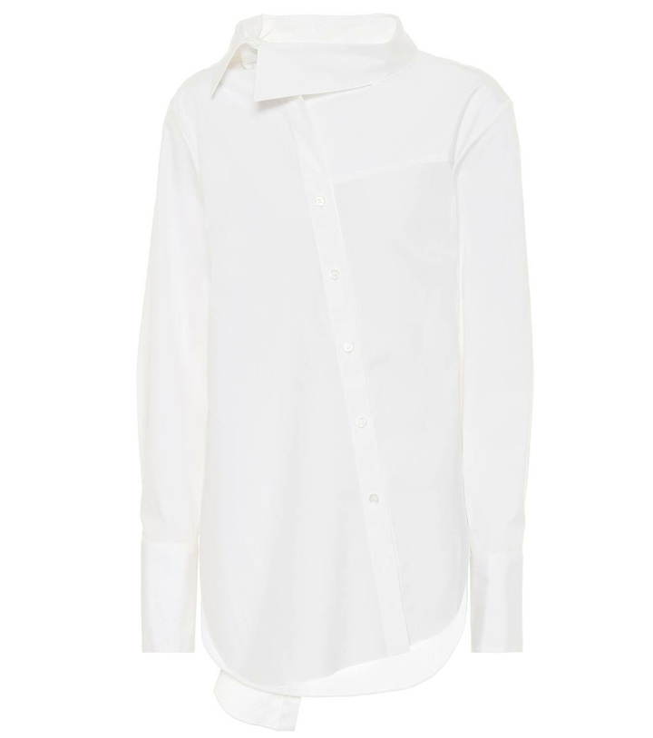 Photo: Monse Tie-neck stretch-cotton shirt