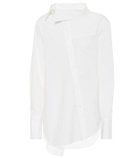 Monse Tie-neck stretch-cotton shirt