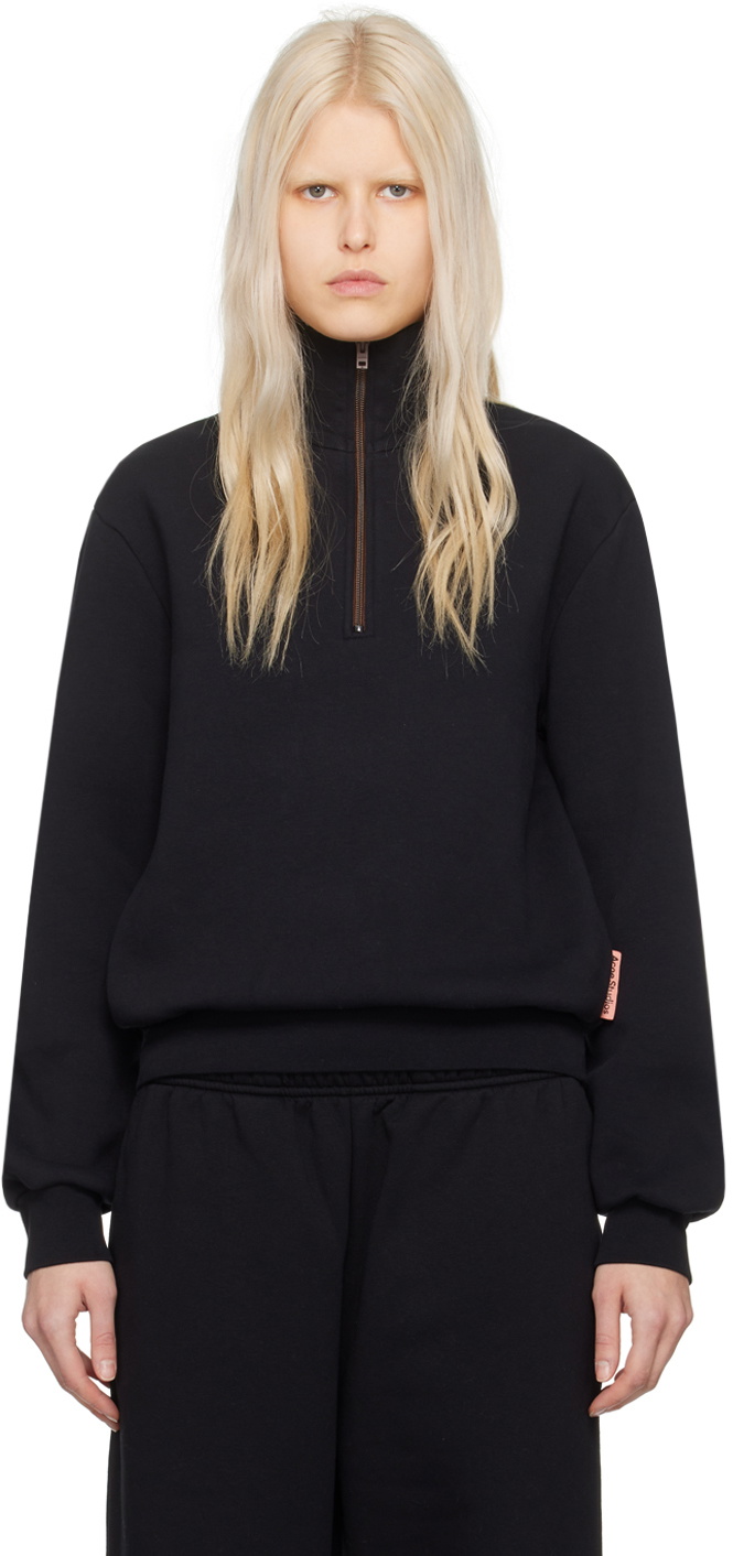 Acne Studios Black Half-Zip Sweater Acne Studios