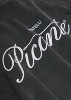 Picante Tailor Embroidered Hooded Cotton Sweatshirt Black Other