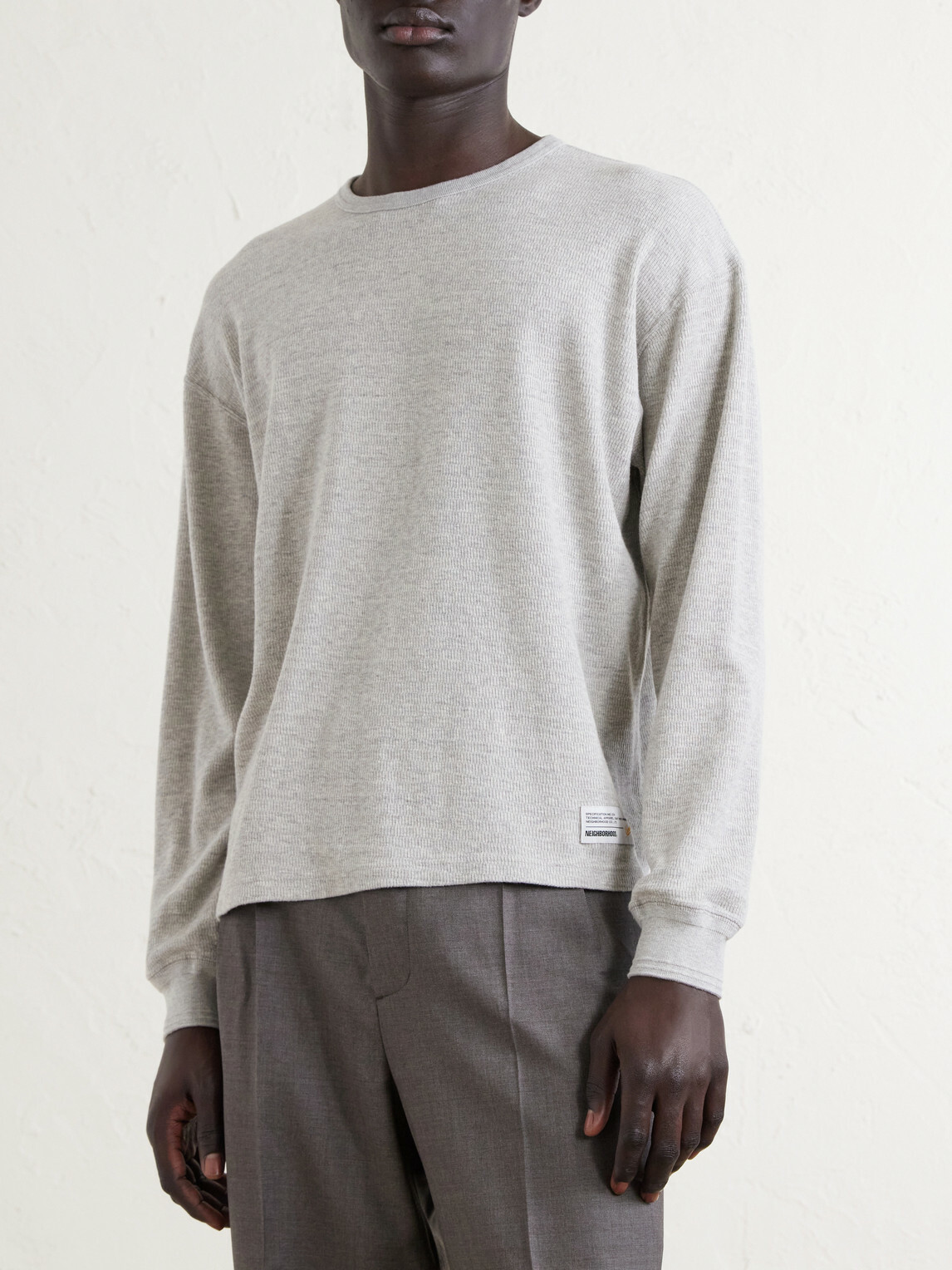 Neighborhood - Cotton-Jersey Sweater - Gray