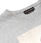 Alexander McQueen - Slim-Fit Printed Mélange Cotton-Jersey T-Shirt - Gray