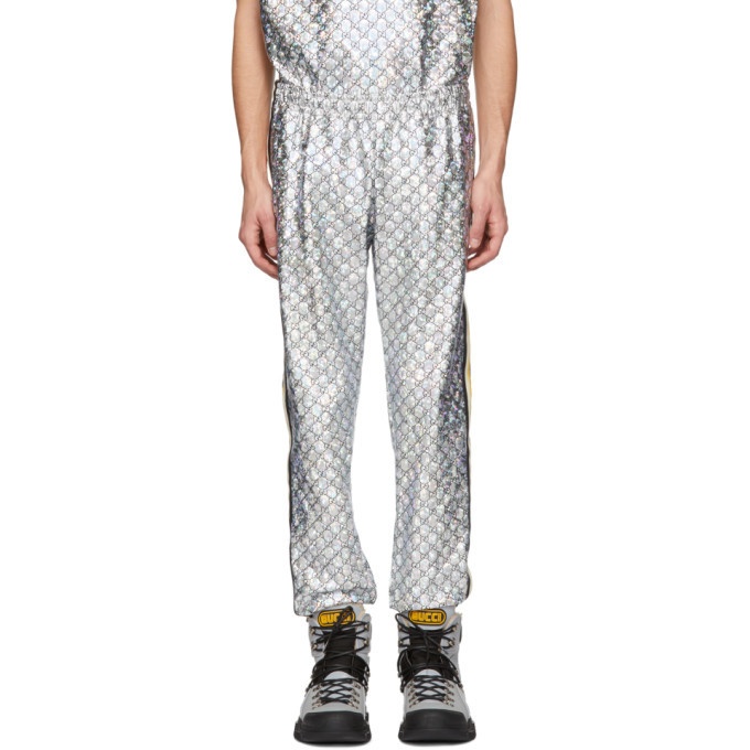Photo: Gucci Black and Silver GG Printed Lounge Pants