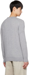 Maison Kitsuné Gray Tricolor Fox Sweater