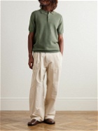 Sunspel - Slim-Fit Cotton-Piqué Polo Shirt - Green