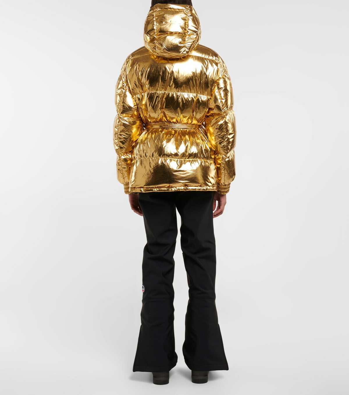Perfect Moment Metallic belted down parka