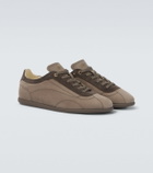 Brunello Cucinelli Suede-trimmed leather sneakers