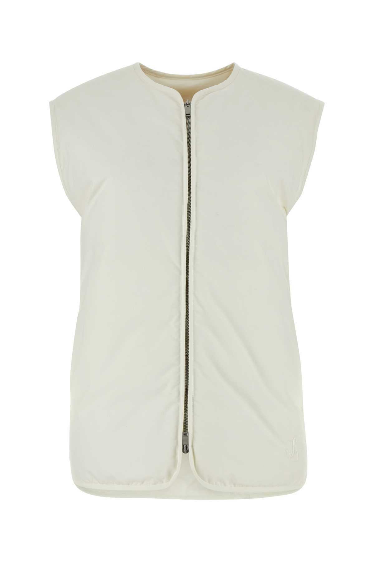 ダウンベスト Jil Sander Ivory cotton sleeveless down jacket Jil Sander Ivory cotton sleeveless down jacket