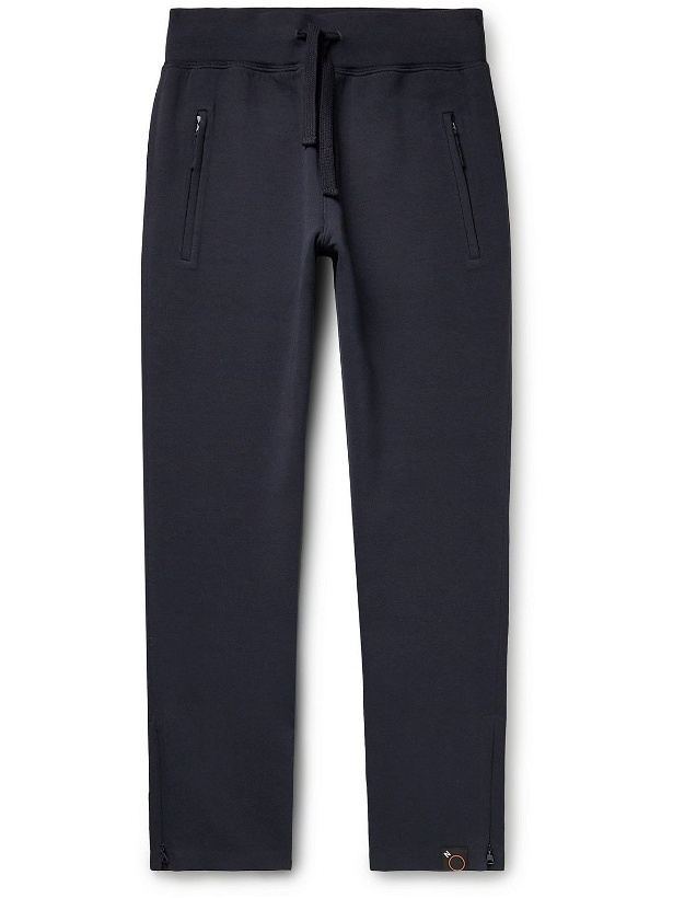 Photo: Aspesi - Slim-Fit Cotton-Blend Jersey Sweatpants - Blue