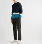 Loro Piana - Lexington Striped Ribbed Baby Cashmere Sweater - Blue