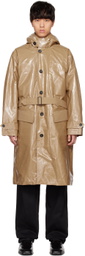 T/SEHNE SSENSE Exclusive Tan Laminated Jacket